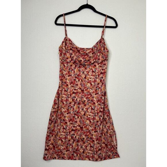 BCBGMaxAzria Dresses & Skirts - BCBG Maxazria Dress Size Large Spaghetti Strap Geometric Print